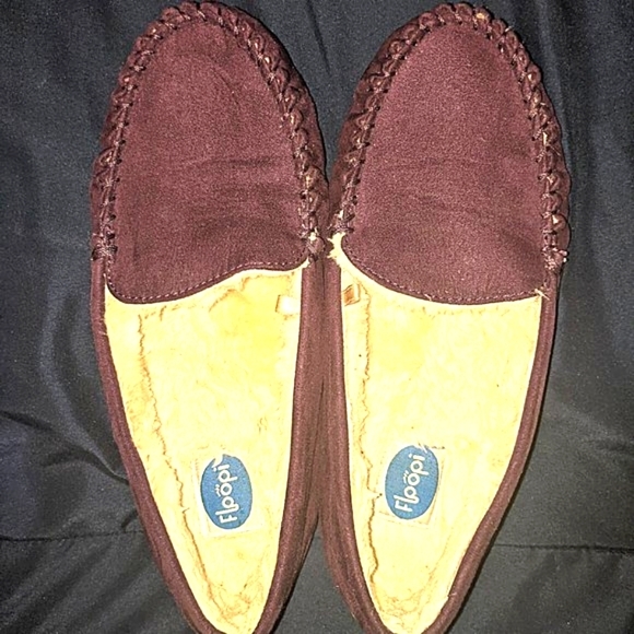 Floopi Women’s Lily Moccasin Faux Suede Slippers Purple Slippers Size 9 - Picture 5 of 9